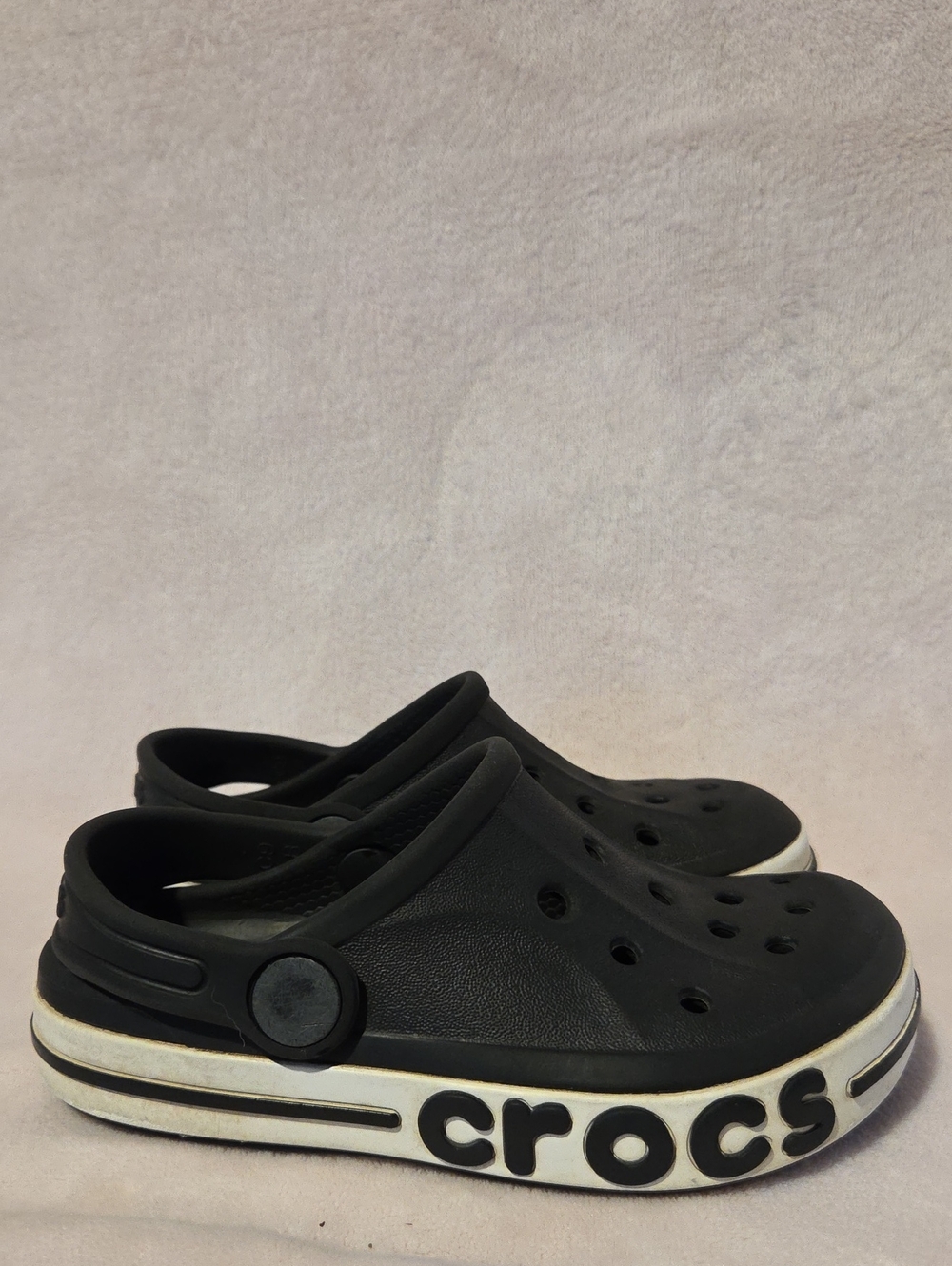 CROCS Kids Black & White Clog Sandal
